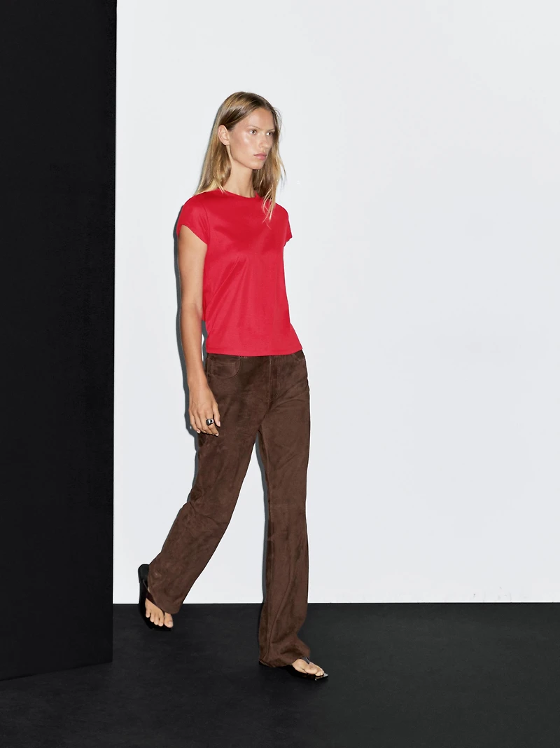 T-shirt à manches courtes 100 % coton mercerisé