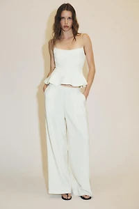 STRETCH PEPLUM TOP