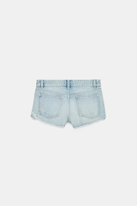 SHORT EN DENIM TRF DÉCHIRÉ TAILLE MOYENNE