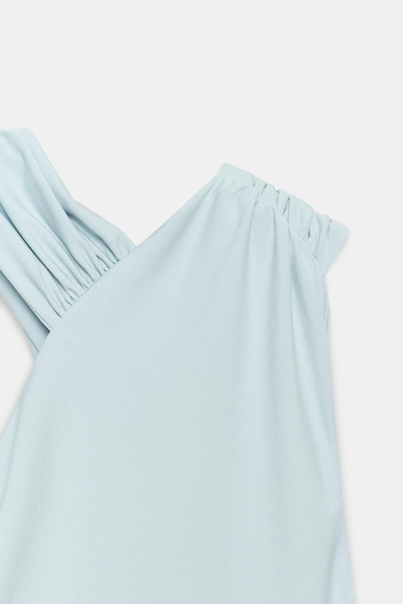ROBE HALTER À FRONCES