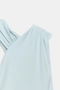 ROBE HALTER À FRONCES
