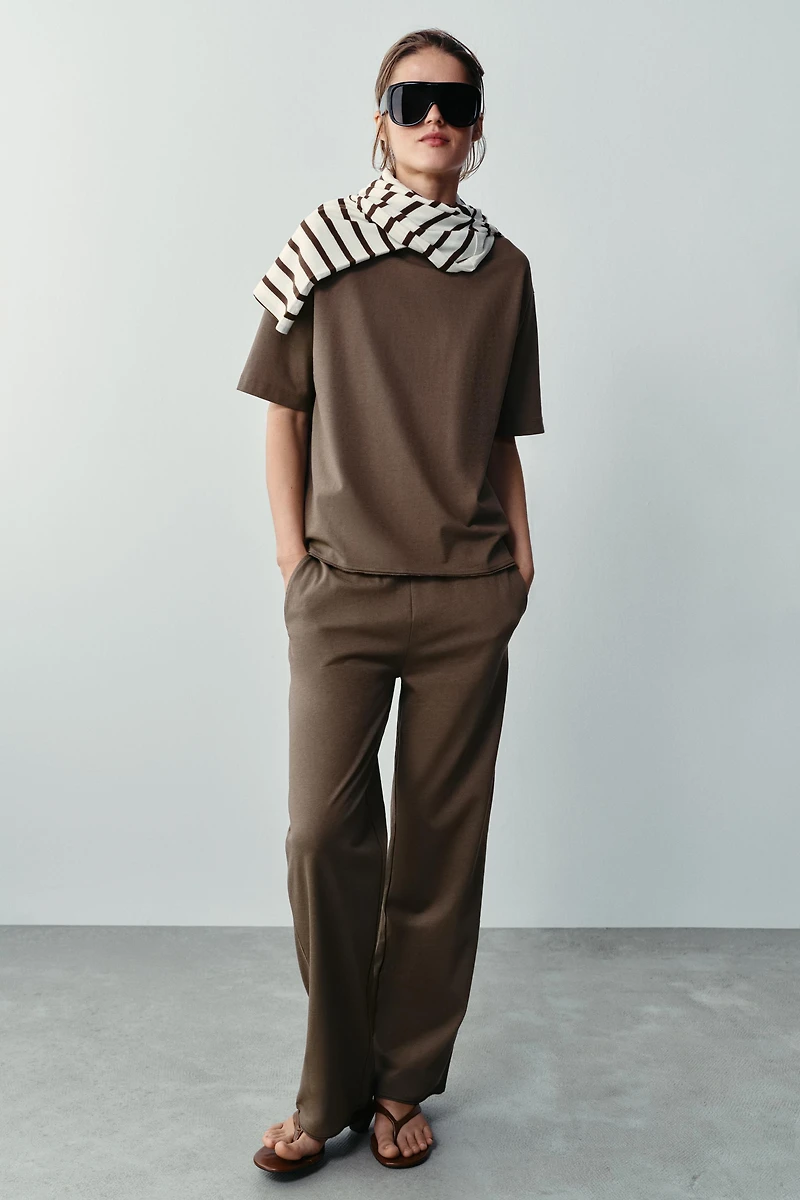STRAIGHT-LEG COTTON PANTS