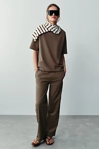 STRAIGHT-LEG COTTON PANTS