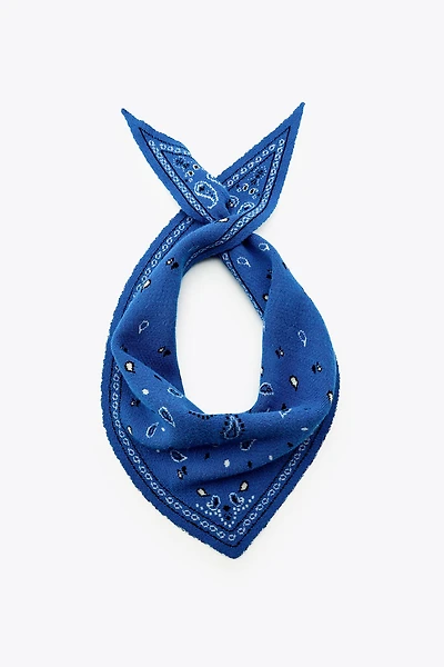PRINTED KNIT BANDANA