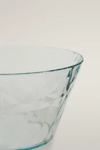 ACRYLIC BOWL WITH RAISED DIAMOND DESIGN