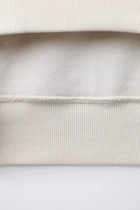 FLOCKED TEXT PRINTED HOODIE