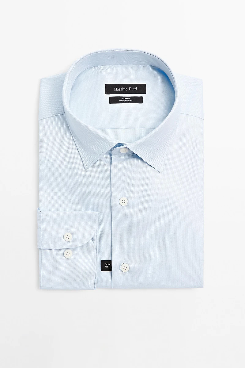 Slim fit 100% cotton Oxford shirt