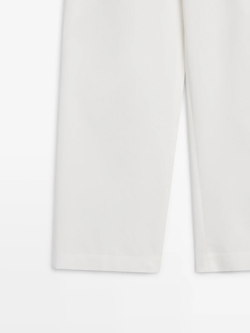 Pantalon à pinces en coton