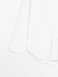 Chemisier long popeline 100 % coton