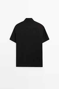 Chemise regular fit à manches courtes 100 % lin