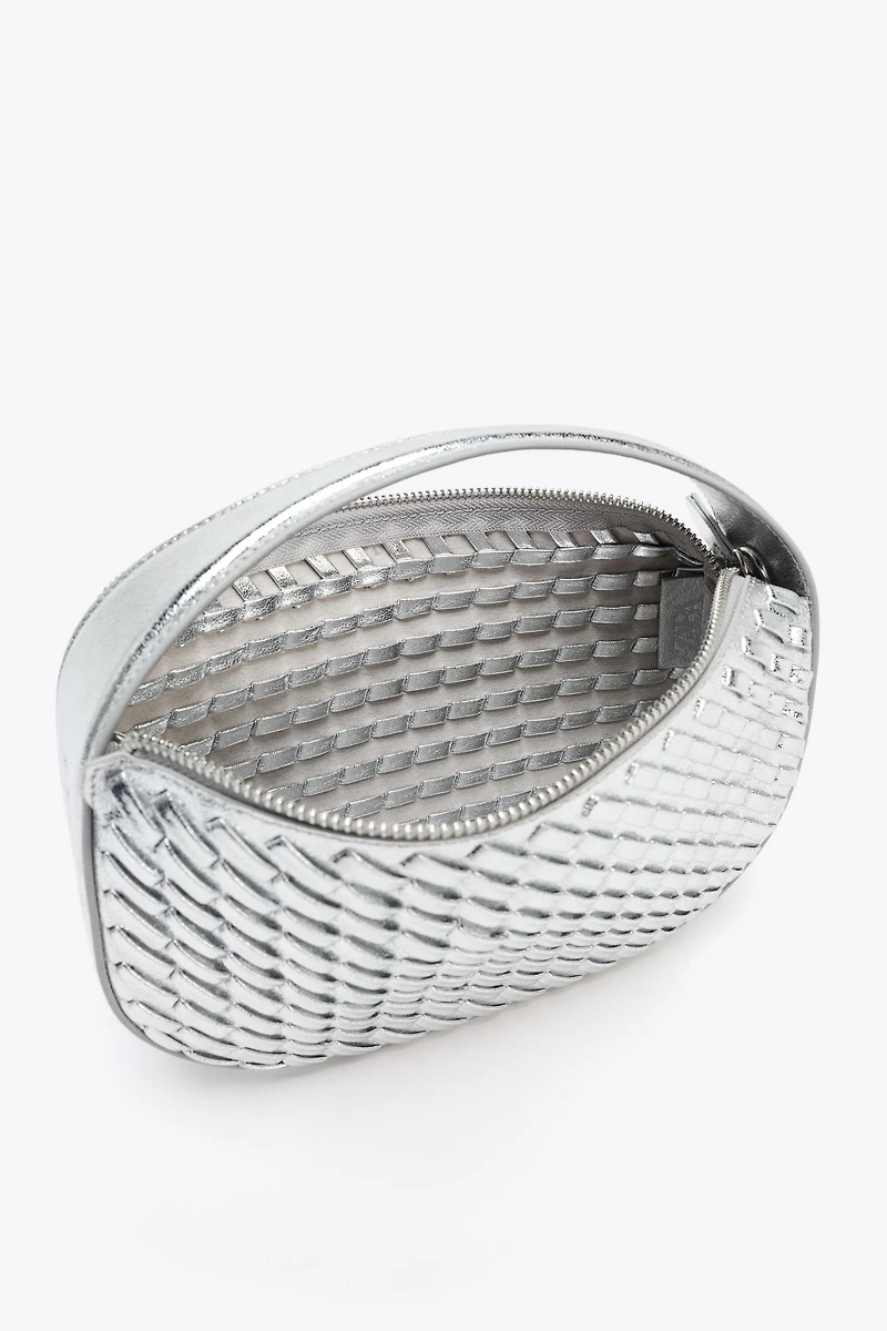WOVEN EFFECT HANDBAG