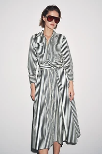 ZW COLLECTION STRIPED SHIRT DRESS