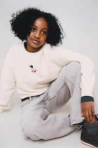 EMBROIDERED DOG KNIT JUMPER