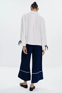 TOPSTITCHED CULOTTES