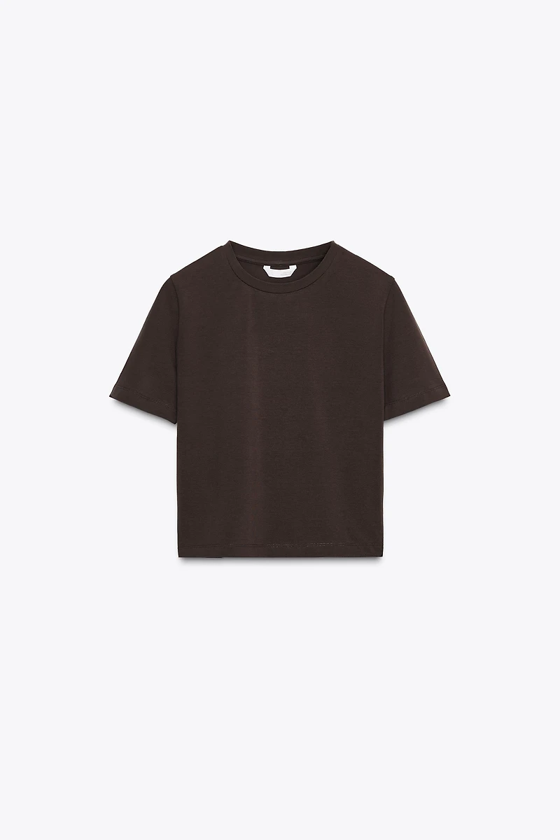 CROPPED STRETCH T-SHIRT