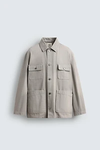 RELAXED FIT WASHED POCKET JACKET