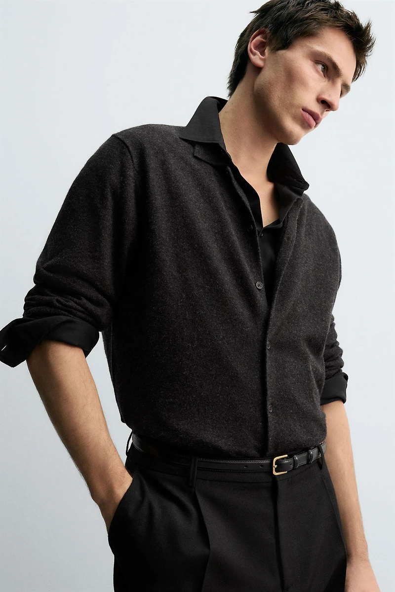100% WOOL CARDIGAN