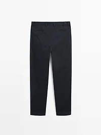 Slim fit trousers with elastic side detail