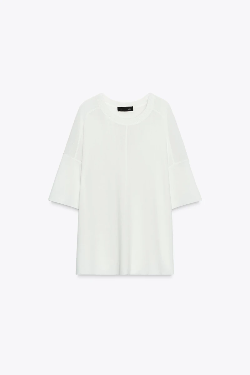 TOP OVERSIZE EN MAILLE UNIE