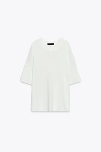 TOP OVERSIZE EN MAILLE UNIE