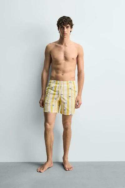FISH STRIPE SWIMSUIT