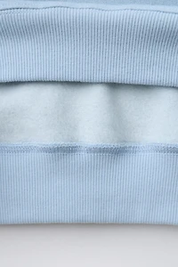 SWEATSHIRT WITH RUFFLED NECK AND EMBROIDERED TEXT