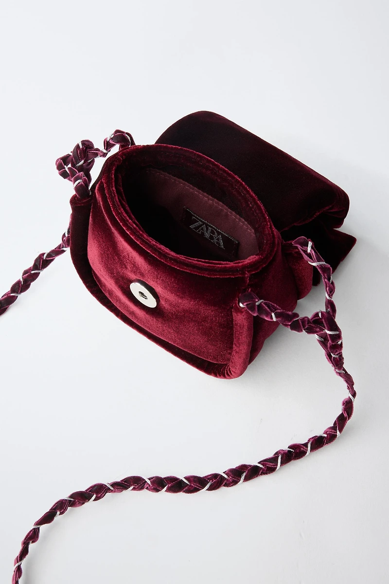 SAC BANDOULIÈRE NŒUD VELOURS