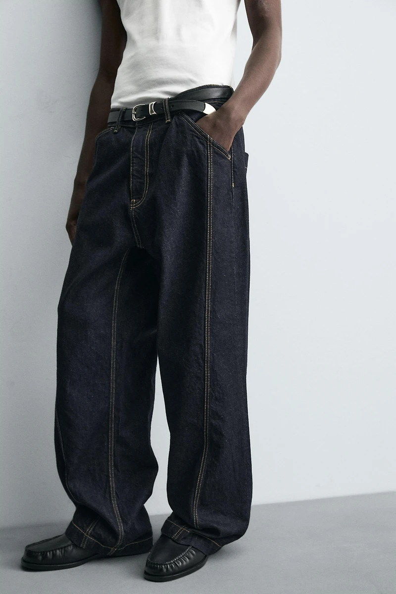 TWISTED SEAM BAGGY FIT JEANS
