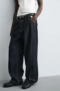 TWISTED SEAM BAGGY FIT JEANS