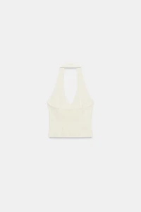 JACQUARD FIREMAN CLASP HALTER TOP