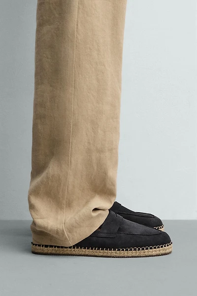 LEATHER PENNY ESPADRILLES