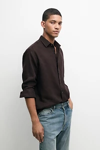 100% linen regular fit shirt
