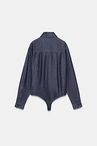 TRF DENIM TIE BODYSUIT