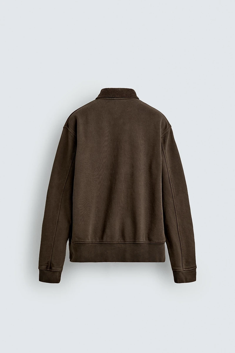 VESTE BIMATIÈRE EN VELOURS CÔTELÉ AVEC ALAMARS
