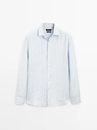 Chemise regular fit à rayures doubles