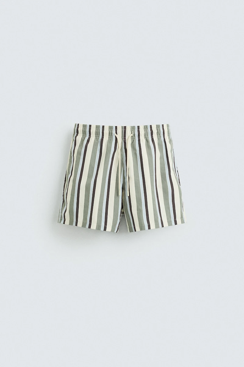 STRIPED MID-LENGTH SWIMSUIT