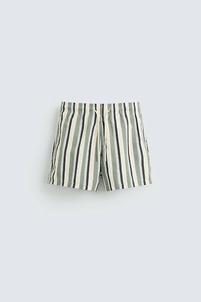 STRIPED MID-LENGTH SWIMSUIT