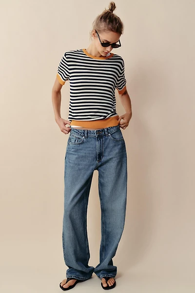 TOP EN MAILLE À RAYURES
