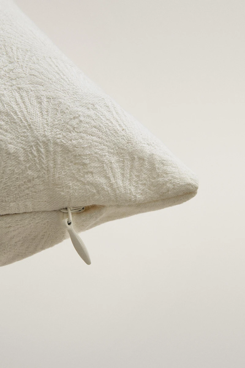 COTTON JACQUARD THROW PILLOW COVER