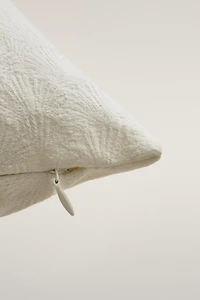 COTTON JACQUARD THROW PILLOW COVER