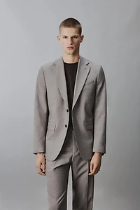 REGULAR FIT TEXTURED SUIT JACKET