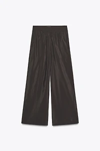 WIDE LEG ELASTIC WAIST PANTS
