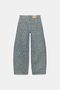 JEAN ZW COLLECTION BARREL TAILLE HAUTE FLEURS