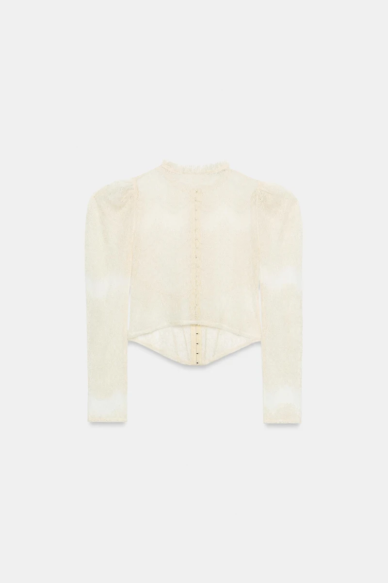 LACE CORSET JACKET TOP
