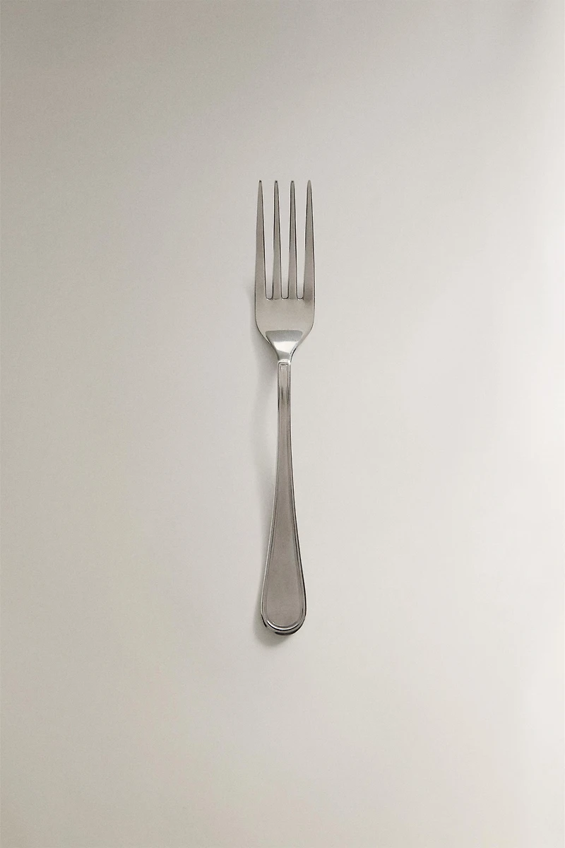 SHINY STEEL SERVING FORK