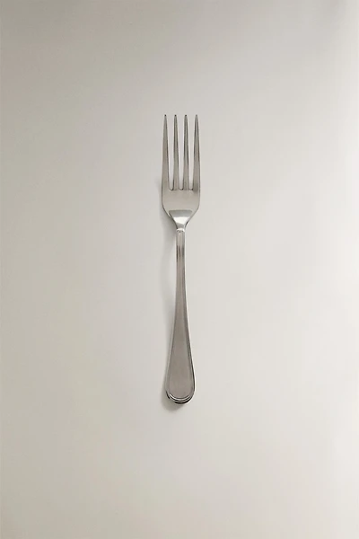 SHINY STEEL SERVING FORK