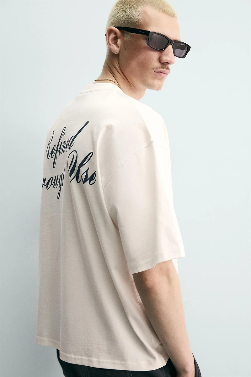 RELAXED FIT TEXT PRINT T-SHIRT