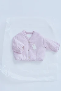 ZARA TIMELESS - STRIPED TEXTURED PRINT JACKET