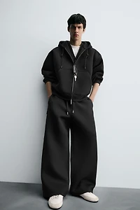 WIDE FIT NEOPRENE EFFECT PANTS