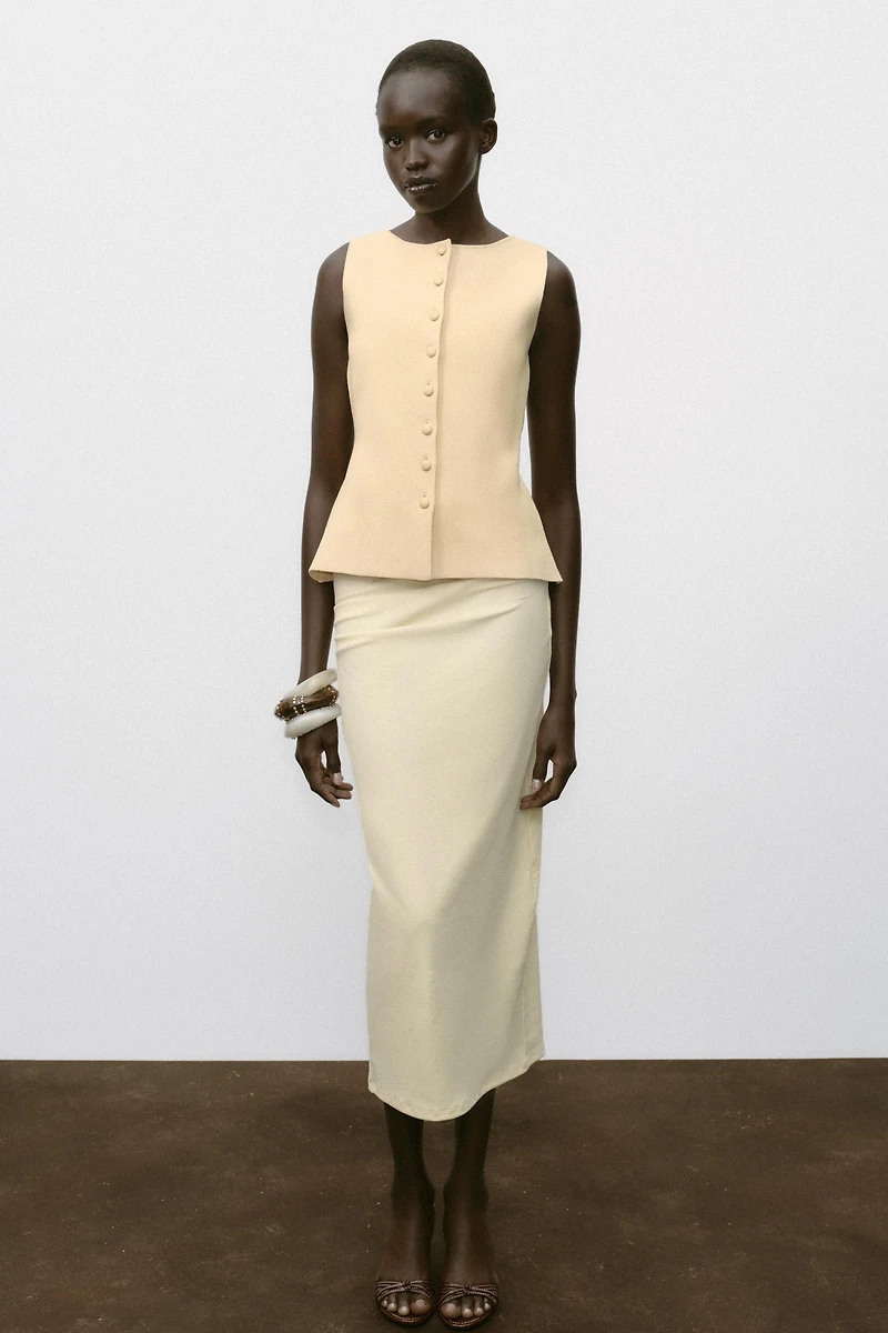 GILET EN MAILLE BOUTONNÉ